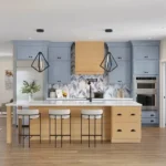 330S Painted Mist & Maple Rye Kitchen