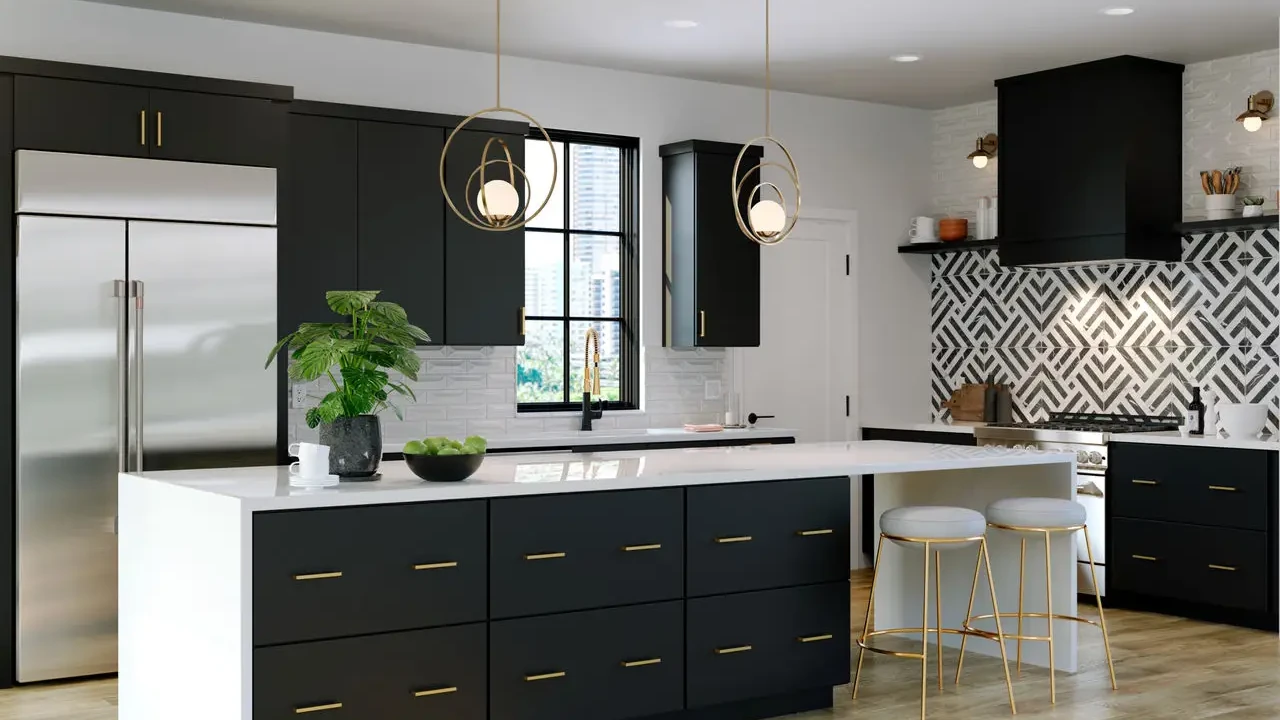 530S Painted Black Kitchen