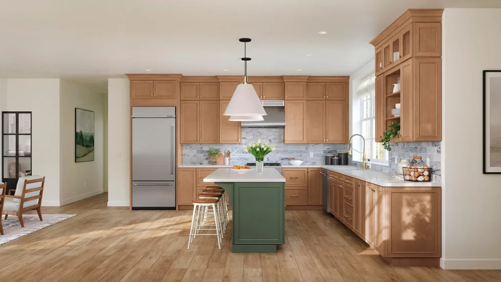 540F Maple Cider n Painted Sage Kitchen