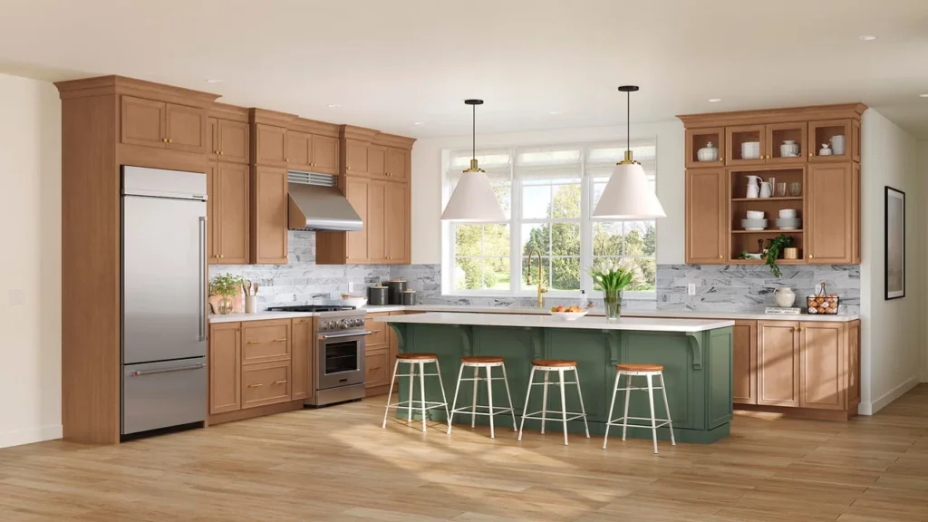 540F Maple Cider n Painted Sage Kitchen