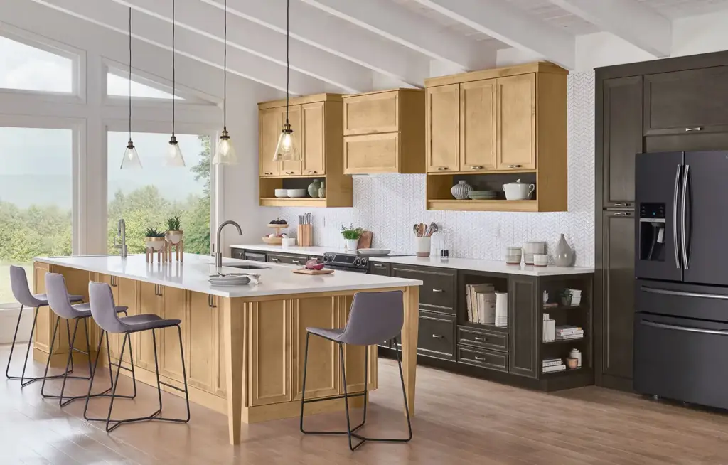 540F Maple Rye Maple Slate Kitchen Semi-custom Cabinets