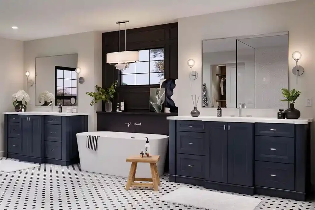570F Painted Navy Bath