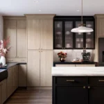 580F Maple Almond & Painted Black Kitchen