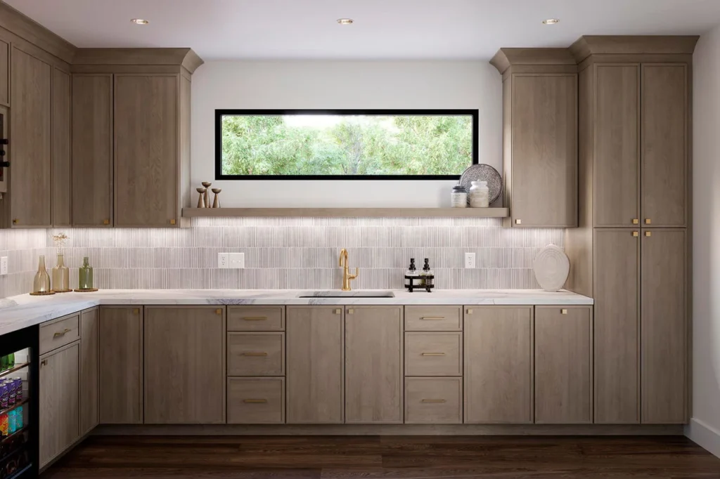 580F Maple Almond & Painted Black Kitchen