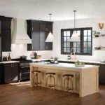 580F Painted Black & Maple Rye Kitchen