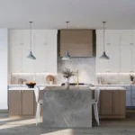 580F Painted Vanilla & Painted Mist & Maple Almond Kitchen