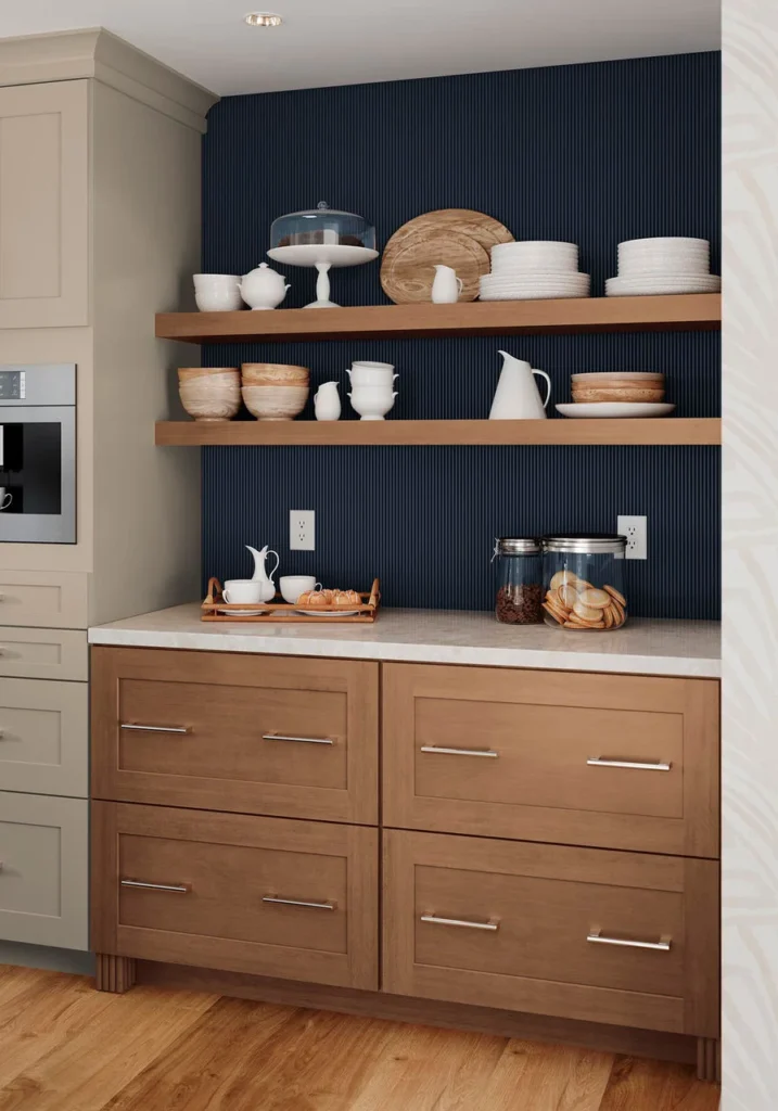 650F Painted Oat n Navy n Maple Cider Kitchen
