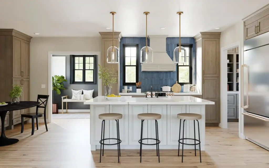 660R Maple Almond & Painted Harbor Kitchen