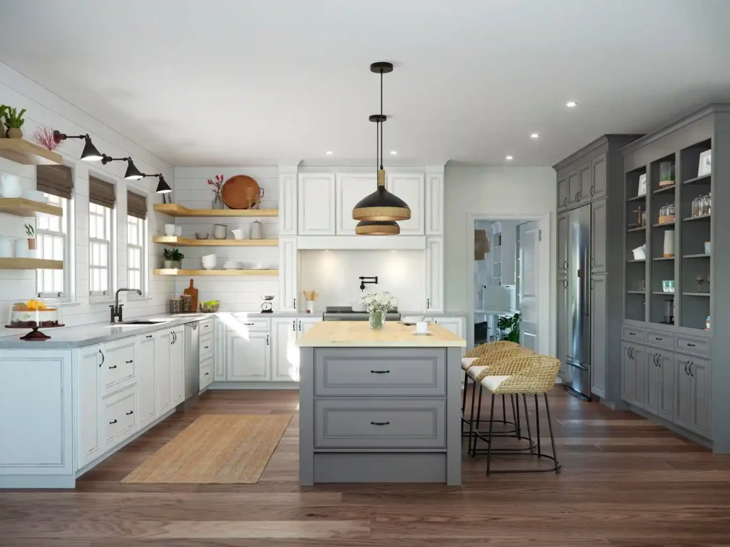 750F Painted Pewter & Boulder Kitchen