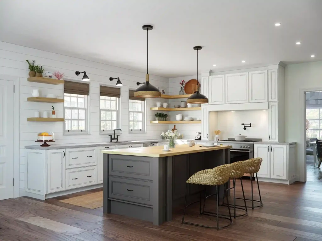 750F Painted Pewter & Boulder Kitchen