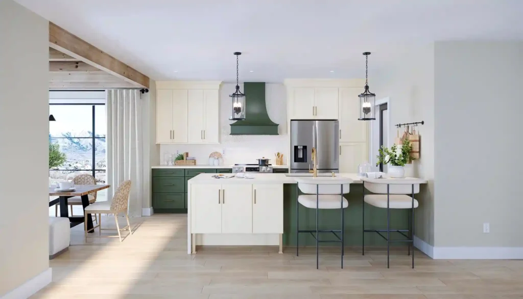 540F Painted Vanilla & Painted Sage Kitchen