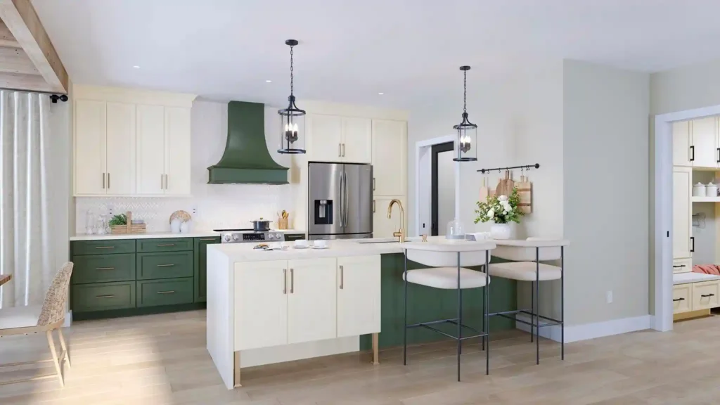 470F Painted Vanilla & Painted Sage Kitchen