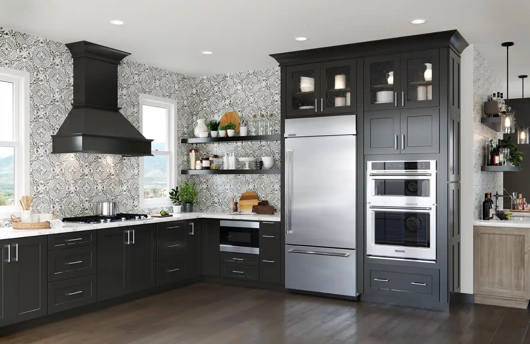 650F Painted Black Kitchen
