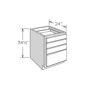 4-Drawer Base, DB12 4DWR, DB15 4DWR, DB18 4DWR, DB21 4DWR, DB24 4DWR