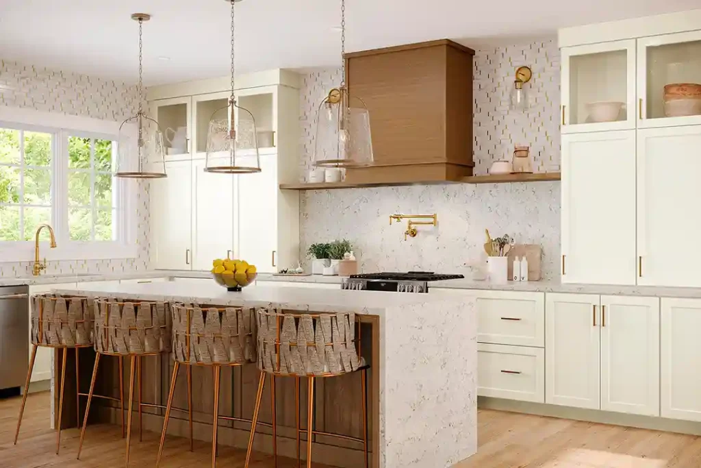 410F Painted Vanilla & Cherry Amber Kitchen