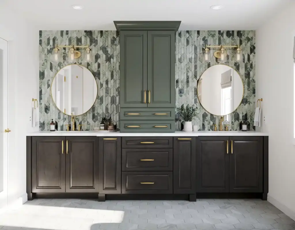 460F Maple Slate & Painted Sage Bath