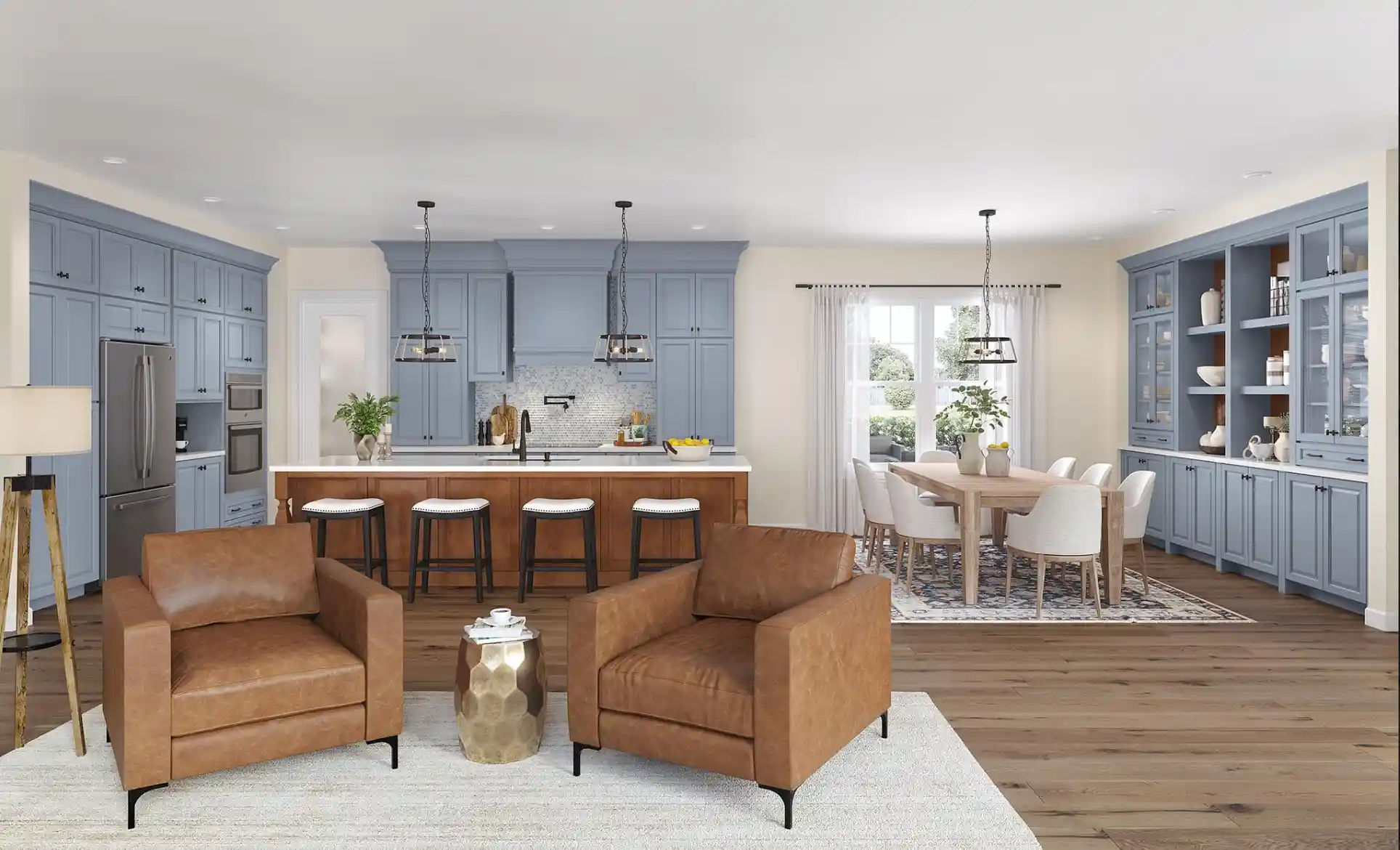 460F Painted Mist Maple Cognac Kitchen