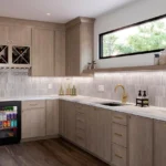 580F Maple Almond & Painted Black Kitchen