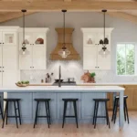 660R Cherry Amber & Painted Vanilla & Painted Mist Kitchen