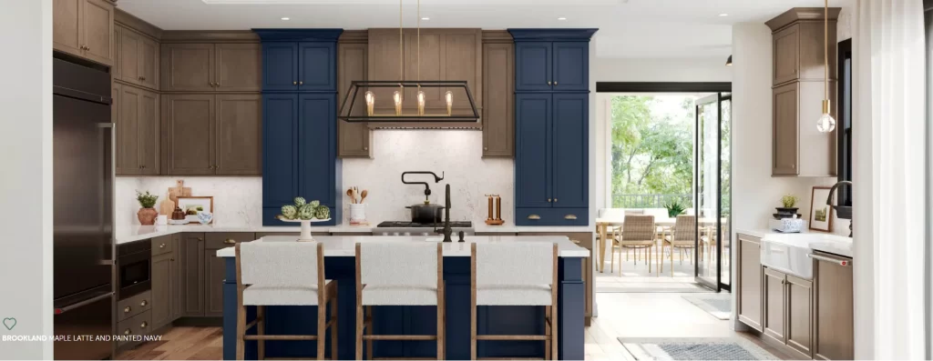 540F Maple Latte-Painted Navy Wide Kitchen