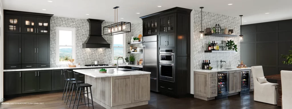 650F Painted Black-DT24F Duraform Drift Wide Kitchen