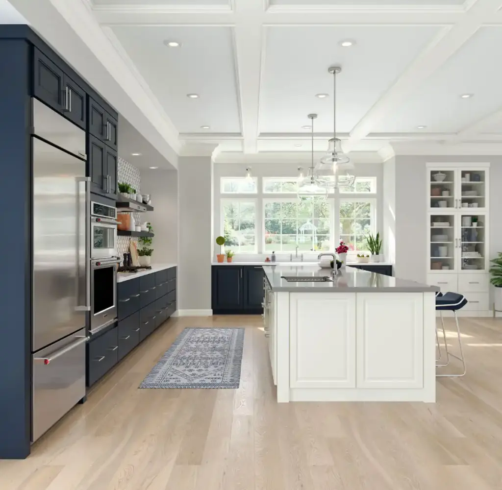 460S Painted Linen Navy Kitchen 3