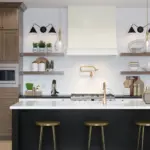 470F Maple Latte-Painted Black-Painted Vanilla Wide Kitchen