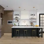 470F Maple Latte Painted Vanilla Black Kitchen