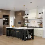 470F Maple Latte Painted Vanilla Black Kitchen 2