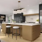 530S Painted Black Cherry Amber Kitchen