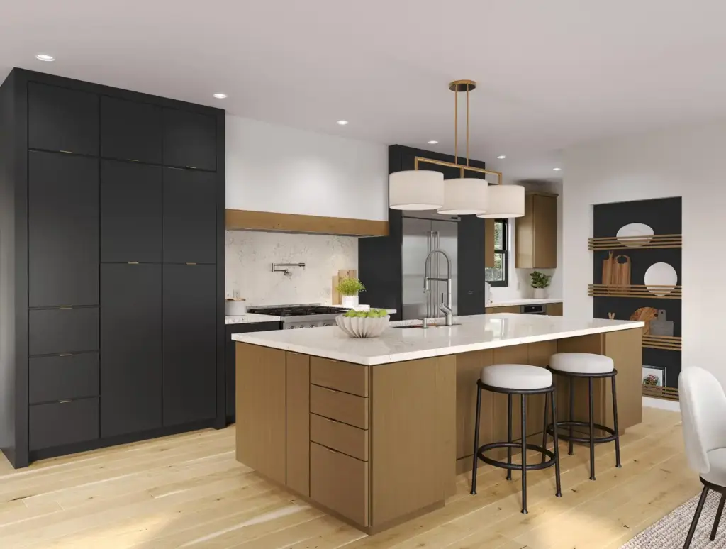 530S Painted Black Cherry Amber Kitchen 2