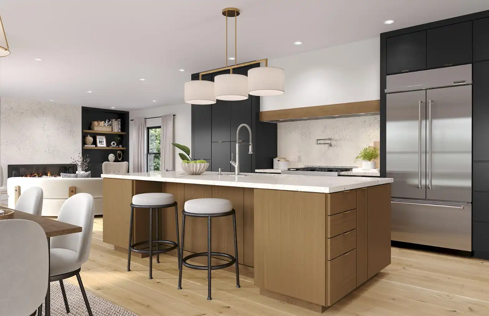 530S Painted Black Cherry Amber Kitchen