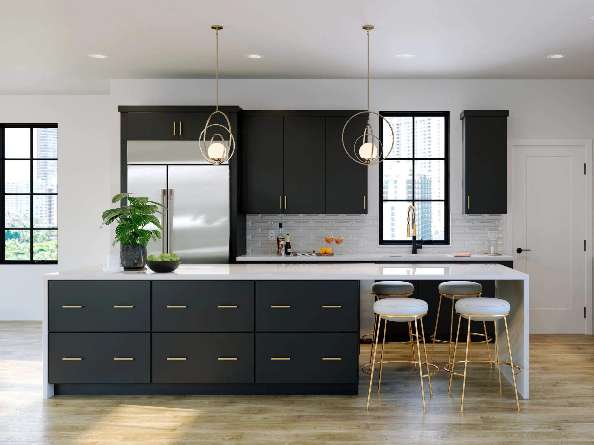 530S Painted Black Kitchen 2