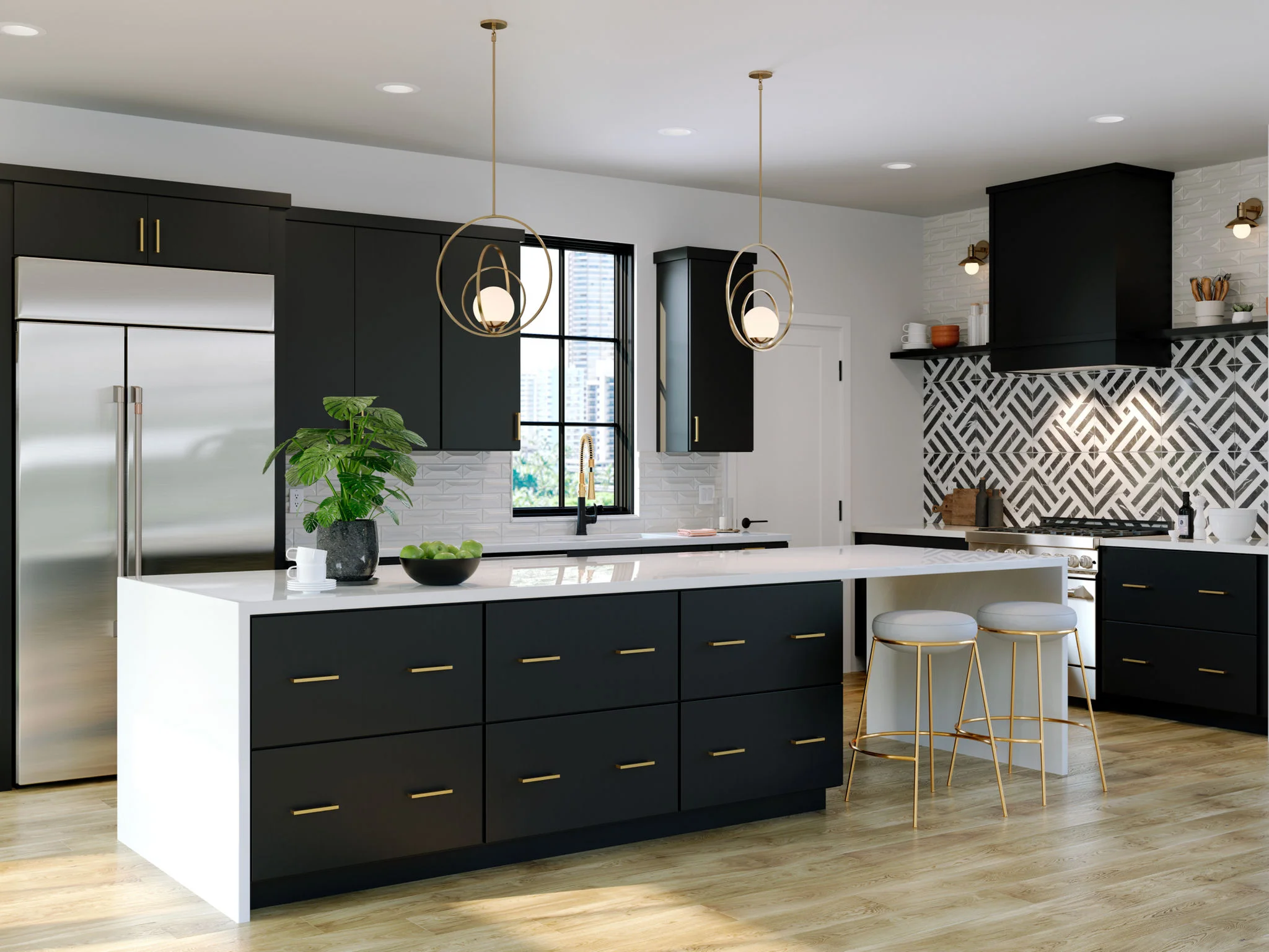 530S Painted Black Kitchen