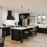 530S Painted Black Linen Kitchen