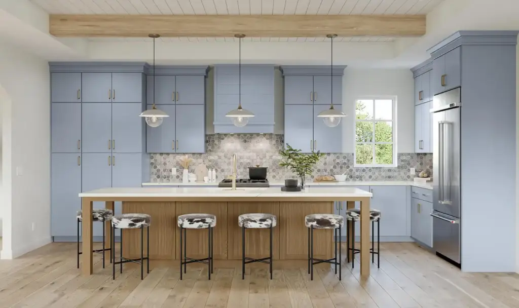 530S Painted Mist Cherry Amber Kitchen
