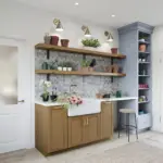 530S Painted Mist & Cherry Amber Mudroom