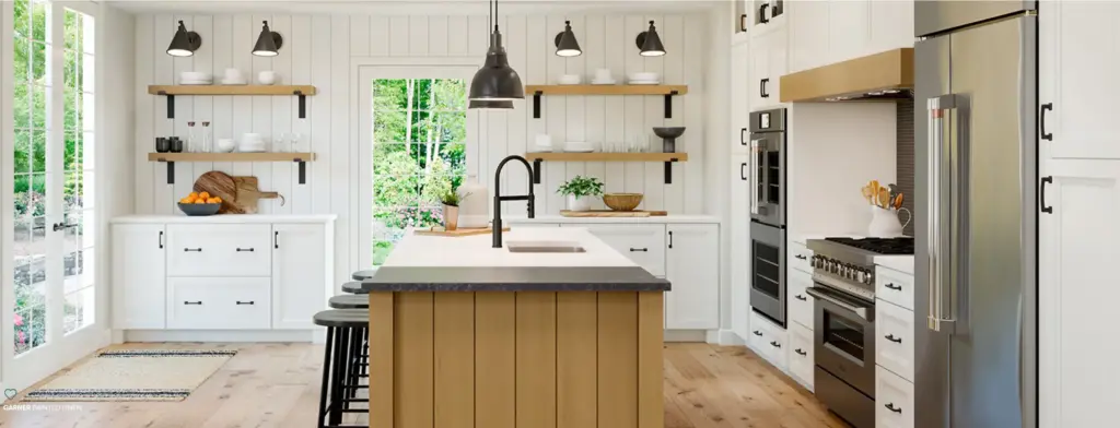570F Painted Linen-Maple Rye Wide Kitchen