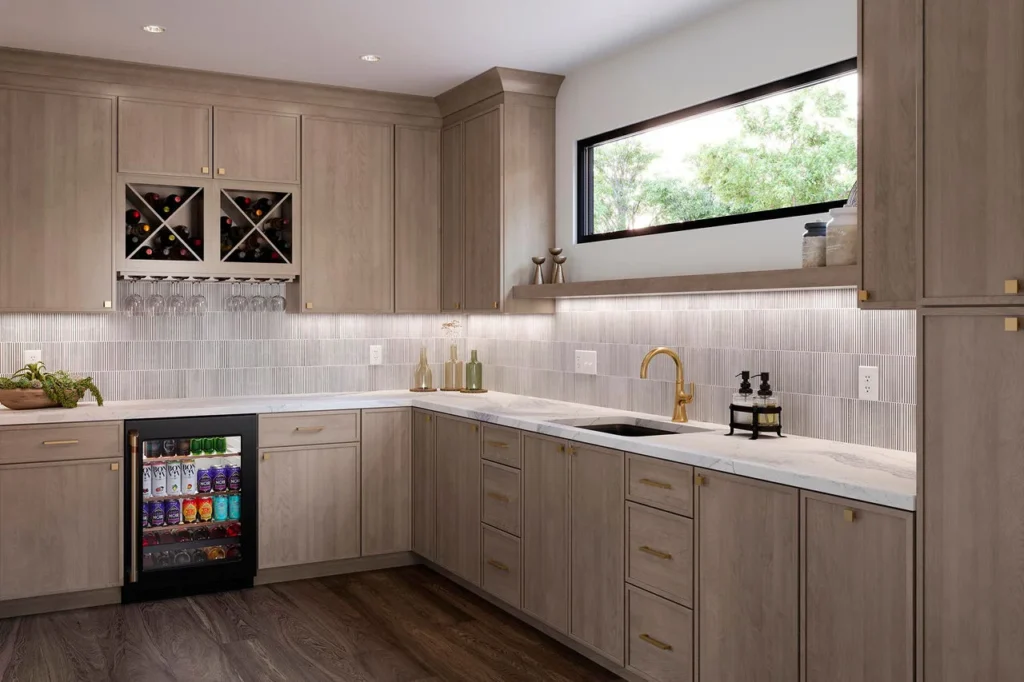 580F Maple Almond & Painted Black Kitchen