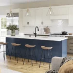 410S Painted Vanilla & Navy & Maple Latte Kitchen