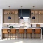 580F Maple Almond & Painted Navy Kitchen